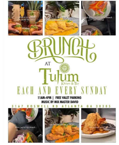 Brunch @ Tulum Kitchen & Bar/Free Entry with RSVP/SOGA ENTERTAINMENT